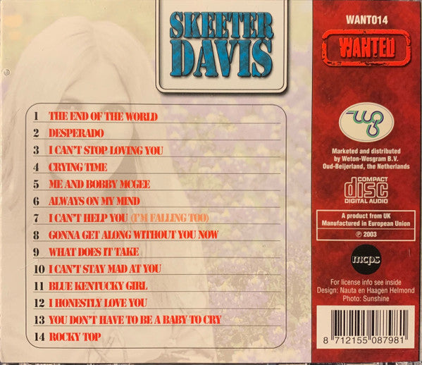 Skeeter Davis : Wanted  (CD, Comp)