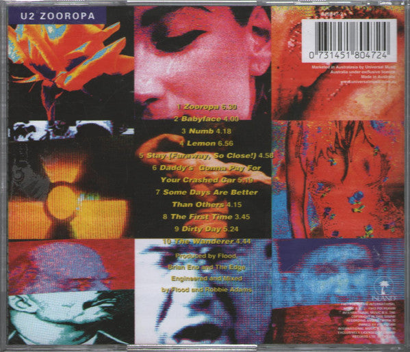 U2 : Zooropa (CD, Album, RP, Tec)