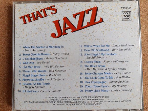 Various : That's Jazz (CD, Comp)