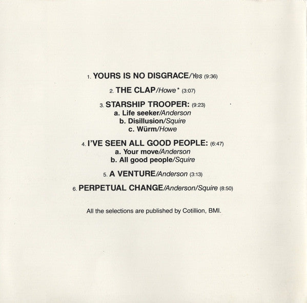 Yes : The Yes Album (CD, Album, RE)