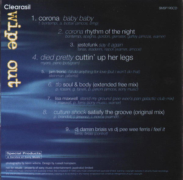 Various : Clearasil - Wipe Out (CD, Comp, Promo)