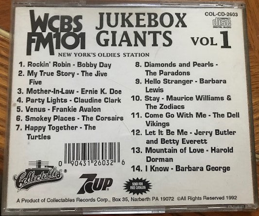 Various : WCBS FM 101 Jukebox Giants Vol. 1 (CD, Comp)