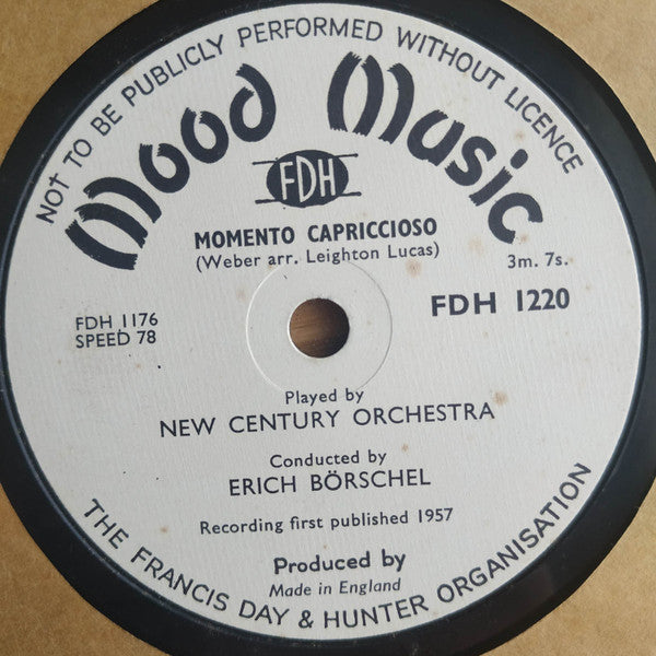 New Century Orchestra, Erich Börschel : Marche Grotesque / Momento Capricioso (Shellac, 12")