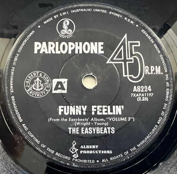 The Easybeats : Sorry / Funny Feelin' (7", Single)
