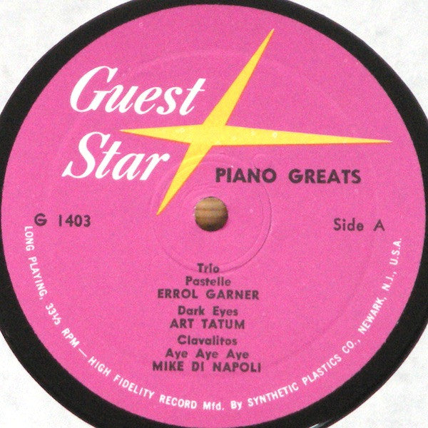 Erroll Garner and Art Tatum / Mike Di Napoli : Piano Greats (LP, Album, Comp, Mono)