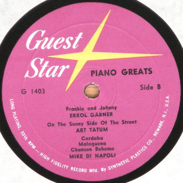 Erroll Garner and Art Tatum / Mike Di Napoli : Piano Greats (LP, Album, Comp, Mono)