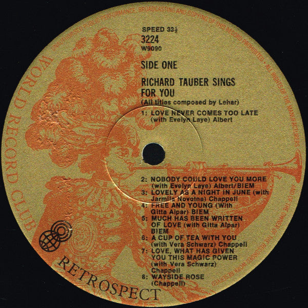 Richard Tauber : Songs & Duets (LP, Comp, Mono, Club)
