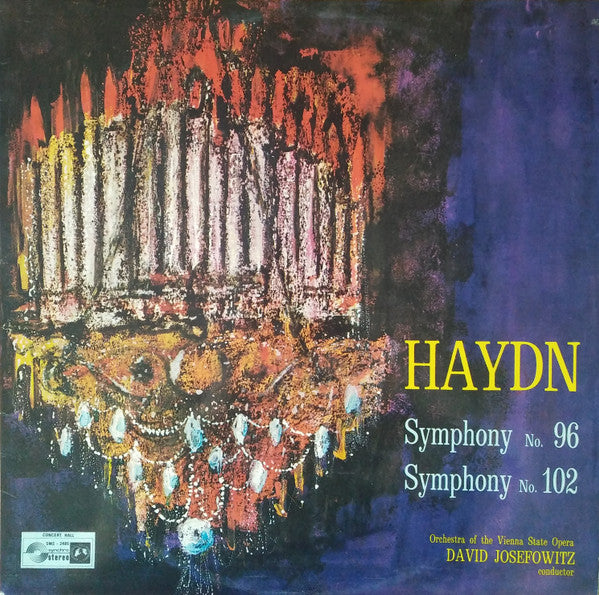 Joseph Haydn, Orchester Der Wiener Staatsoper, David Josefowitz : Symphony No. 96, Symphony No. 102 (LP)