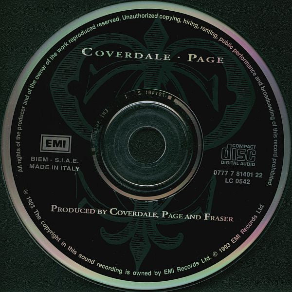 Coverdale • Page* : Coverdale • Page (CD, Album)