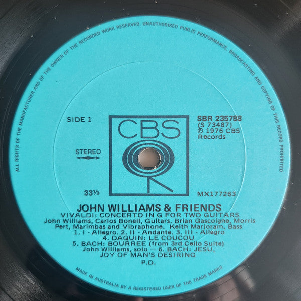 John Williams (7) : John Williams And Friends (LP, Album)