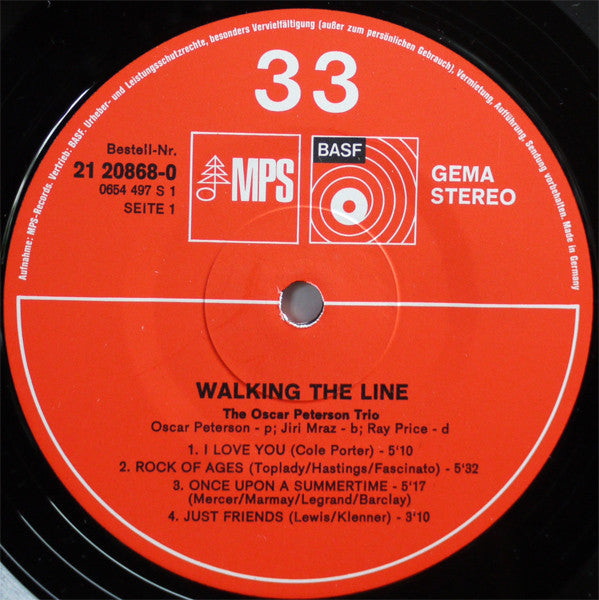 The Oscar Peterson Trio : Walking The Line (LP, Album)