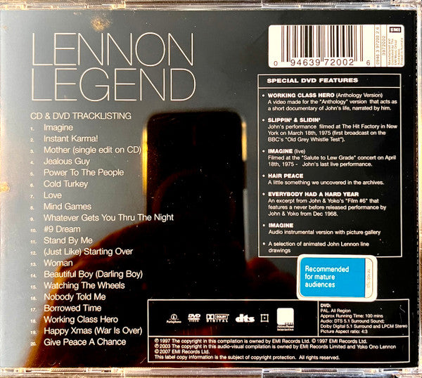 John Lennon : Lennon Legend (The Very Best Of John Lennon) (CD, Album, Comp, Ltd, RE + DVD-V, Ltd, PAL)