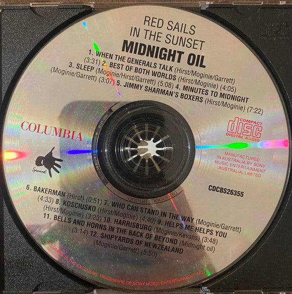 Midnight Oil : 10, 9, 8, 7, 6, 5, 4, 3, 2, 1 + Red Sails In The Sunset (CD, Album, RE + CD, Album, RE + Box, Comp, RE, SME)