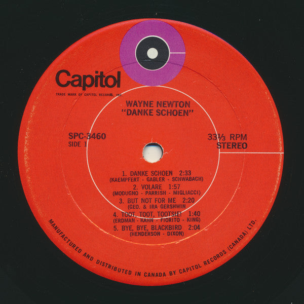 Wayne Newton : Danke Schoen (LP, Album, RE)