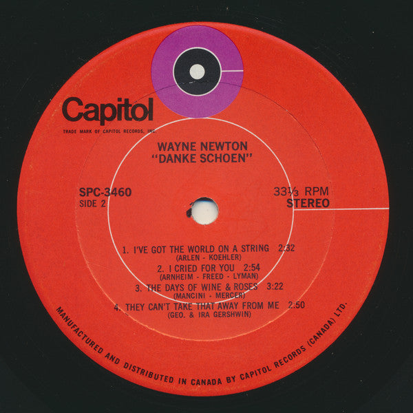 Wayne Newton : Danke Schoen (LP, Album, RE)