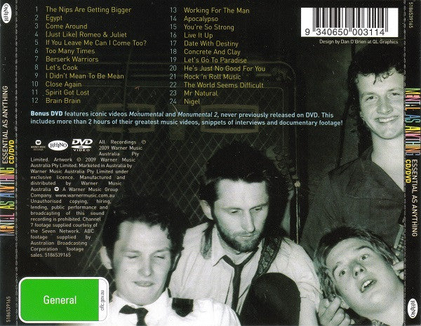 Mental As Anything : Essential As Anything - 30th Anniversary Edition (CD, Comp, RM + DVD-V, Comp, PAL)