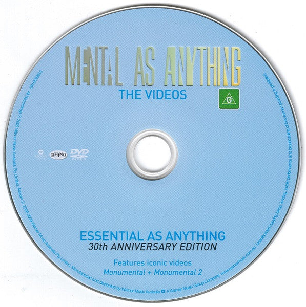 Mental As Anything : Essential As Anything - 30th Anniversary Edition (CD, Comp, RM + DVD-V, Comp, PAL)