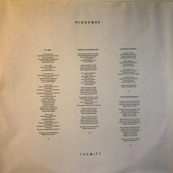 Midge Ure : The Gift (LP, Album)