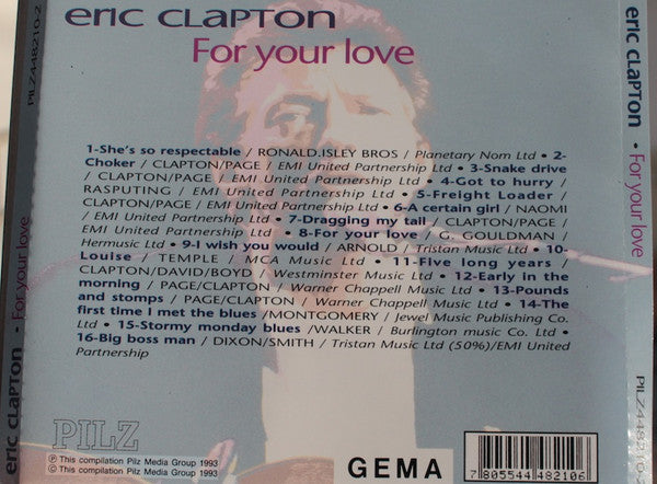 Eric Clapton : For Your Love (CD, Comp)