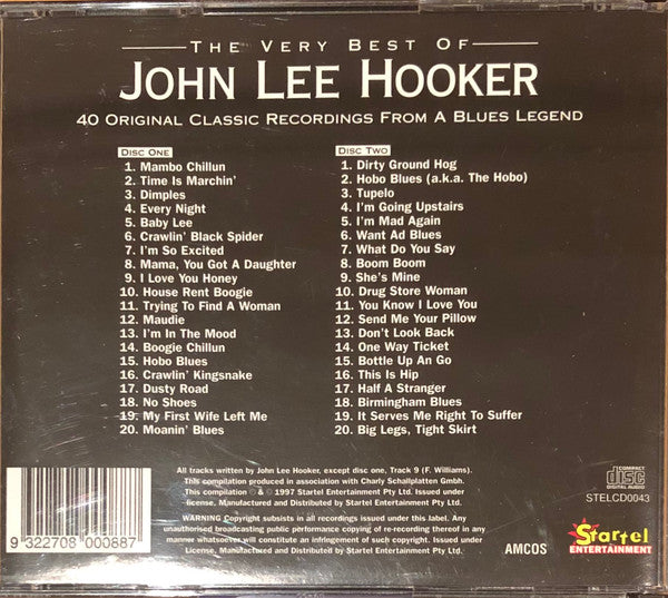 John Lee Hooker : The Very Best Of John Lee Hooker (2xCD, Comp, RM)