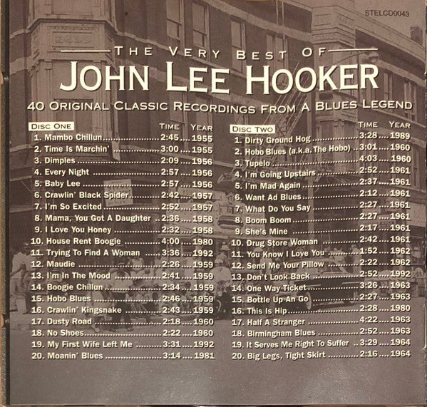 John Lee Hooker : The Very Best Of John Lee Hooker (2xCD, Comp, RM)