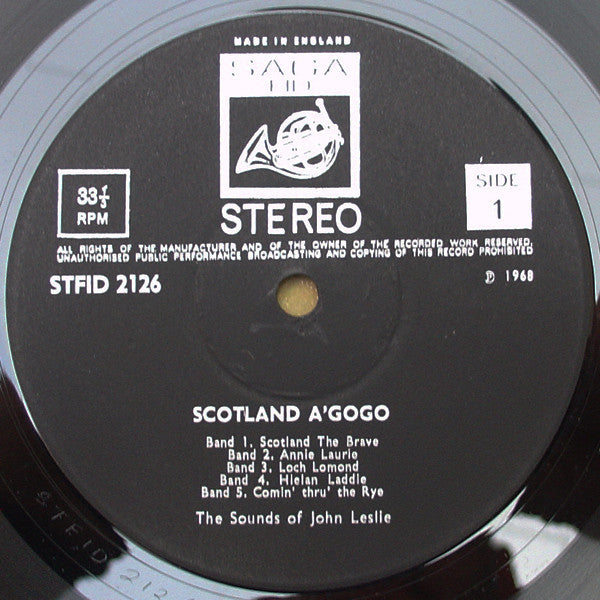 The Sounds Of John Leslie : Scotland A'GoGo (LP)