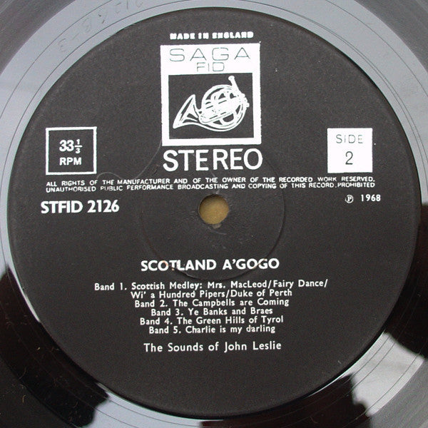 The Sounds Of John Leslie : Scotland A'GoGo (LP)