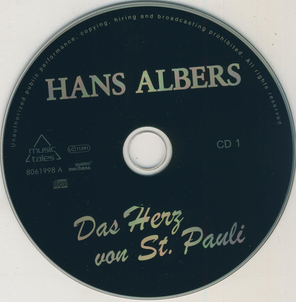 Hans Albers : Das Herz Von St. Pauli (2xCD, Comp, Mono)