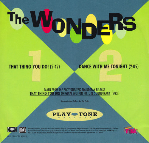 The Wonders : That Thing You Do! / Dance With Me Tonight (7", Promo)