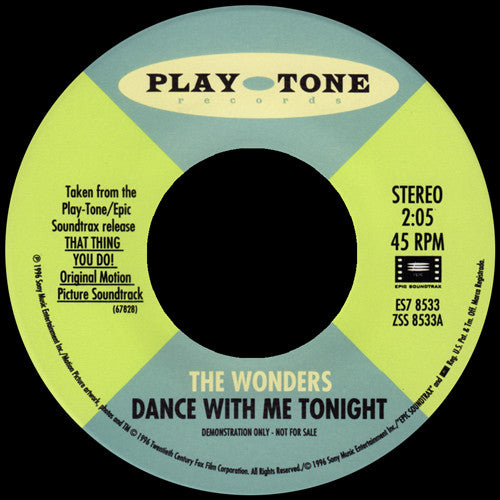 The Wonders : That Thing You Do! / Dance With Me Tonight (7", Promo)