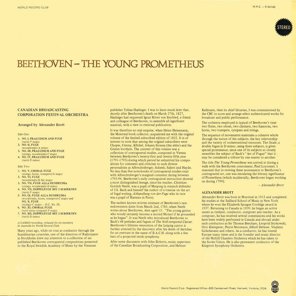 Ludwig van Beethoven : The Young Prometheus (LP)