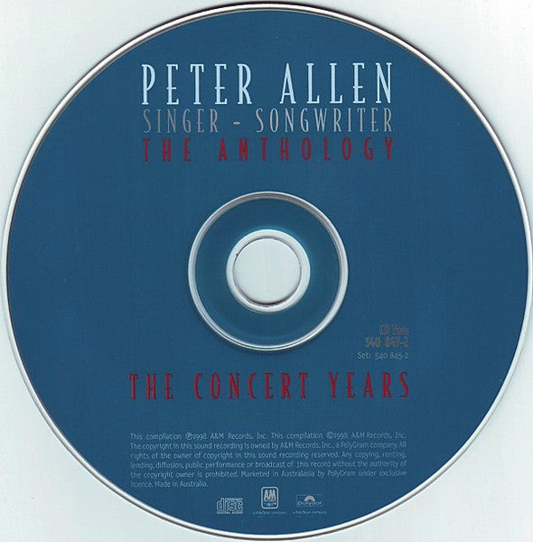 Peter Allen : Singer - Songwriter: The Anthology (3xCD, Comp, RM)