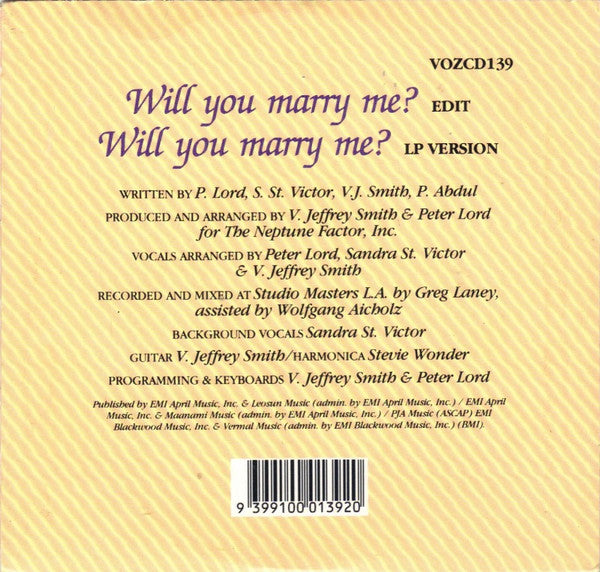 Paula Abdul : Will You Marry Me? (CD, Single)