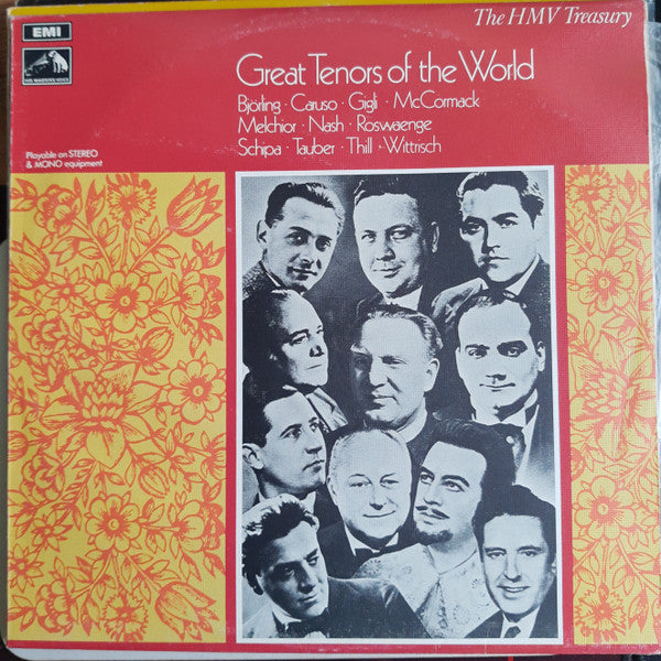 Various : Great Tenors Of The World (LP, Comp, Mono)
