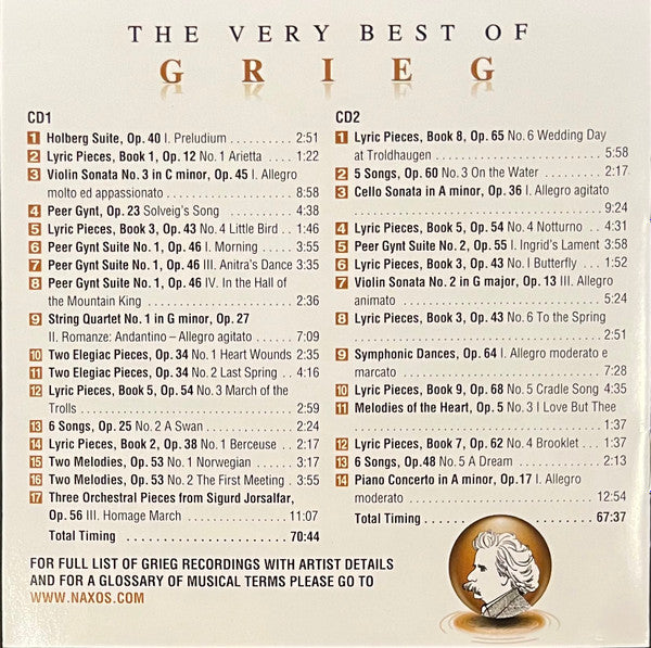 Edvard Grieg : The Very Best Of Grieg (2xCD, Comp)