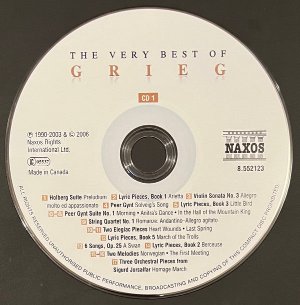 Edvard Grieg : The Very Best Of Grieg (2xCD, Comp)