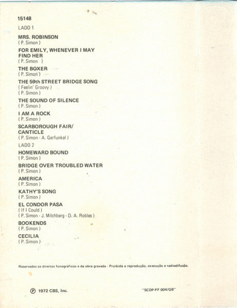 Simon & Garfunkel : Simon And Garfunkel's Greatest Hits (Cass, Comp, RE)