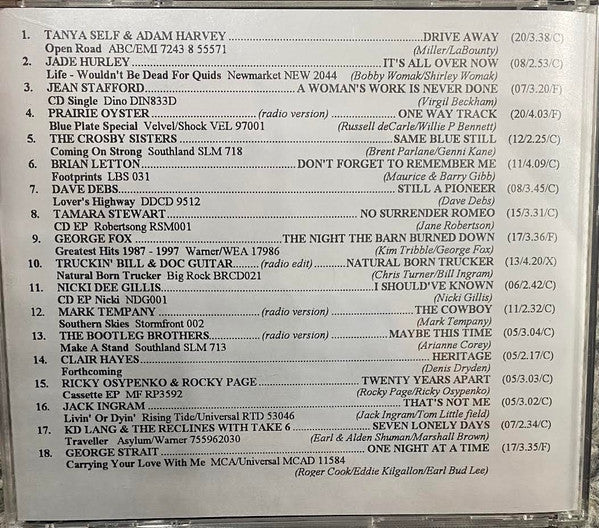 Various : NFS Country Singles For Radio 37 (CD, Promo, Smplr)