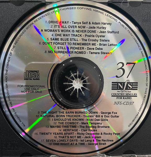 Various : NFS Country Singles For Radio 37 (CD, Promo, Smplr)