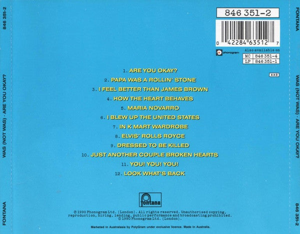Was (Not Was) : Are You Okay? (CD, Album)