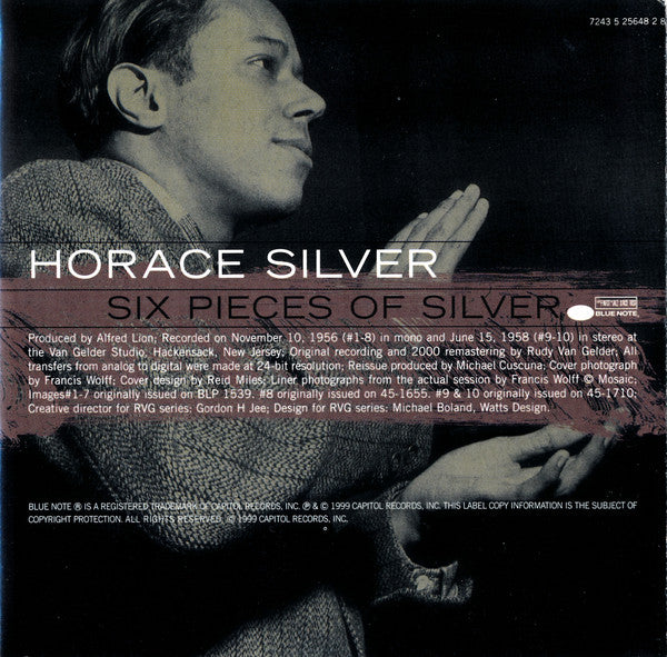 The Horace Silver Quintet : 6 Pieces Of Silver (CD, Album, RE, RM, RP)