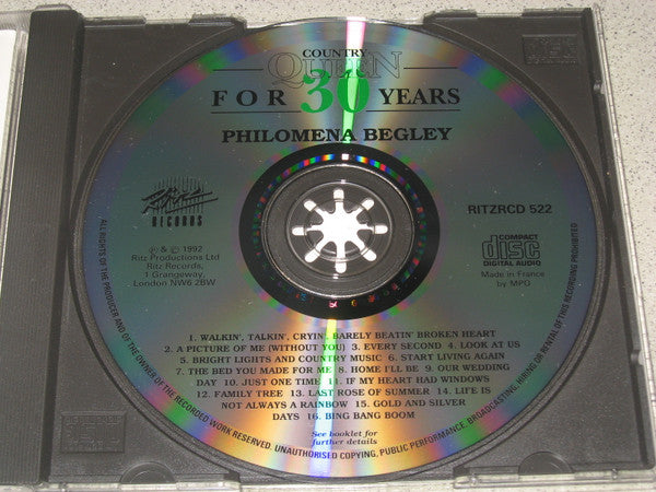 Philomena Begley : Country Queen For 30 Years (CD, Album)