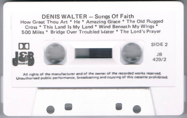 John MacNally & Denis Walter : Songs Of Faith (Cass, Comp, Whi)