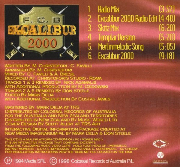 F.C.B. : Excalibur 2000 (CD, Single, Enh)