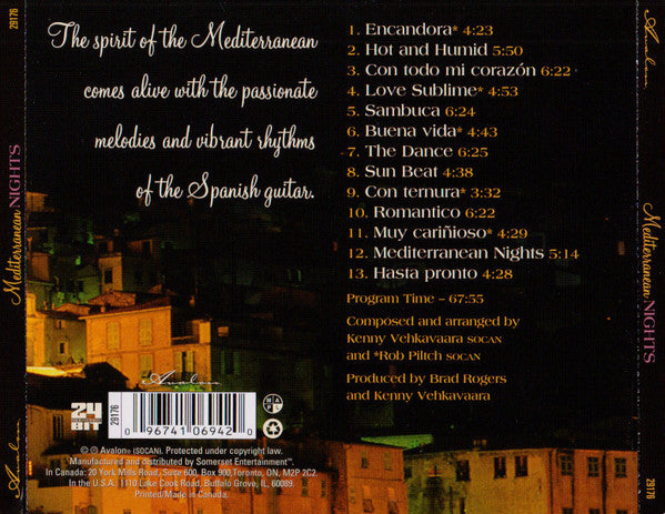 Kenny Vehkavaara & Rob Piltch : Mediterranean Nights (CD, Album, Son)