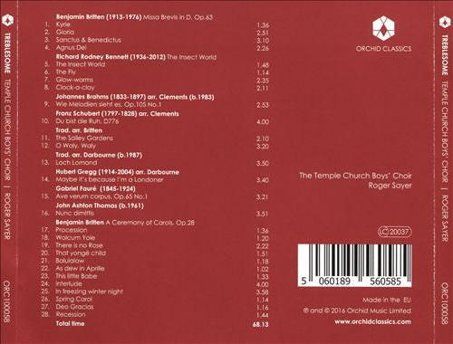 The Temple Church Boys’ Choir*, Roger Sayer : Treblesome  (CD, Album)