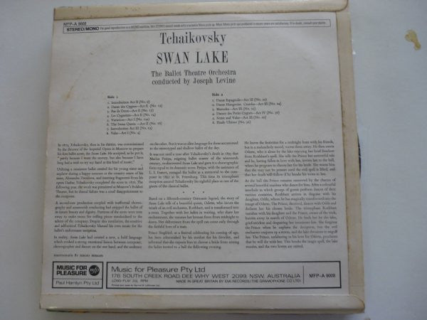 Joseph Levine & The Ballet Theatre Orchestra* From Pyotr Ilyich Tchaikovsky : Swan Lake (LP)