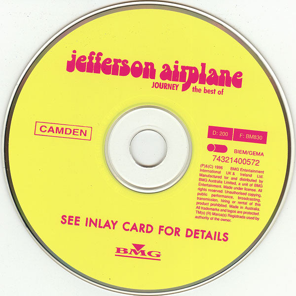 Jefferson Airplane : Journey...The Best Of (CD, Comp)