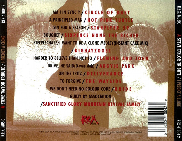 Buy Various : A Steve Taylor Tribute (I Predict A Clone) (CD