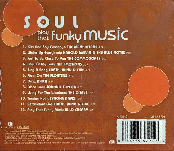 Various : Soul Play That Funky Music (CD, Comp)